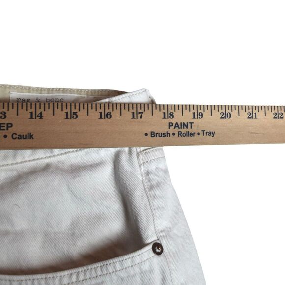 Rag & Bone Womens Rosa Mid Rise Boyfriend White Heavy Distressed Jeans Denim 31 - Picture 9 of 16